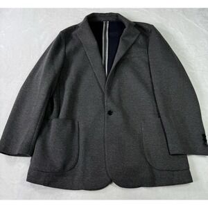 Dapper Boi Men's Casual Blazer Soft Knit Size Large Solid Gray